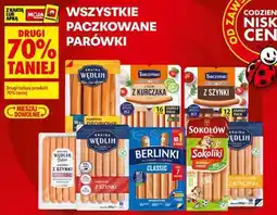 Biedronka Wszystkie paczkowane parówki oferta