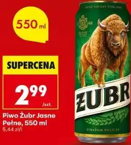 Biedronka Piwo Żubr Jasne Pełne oferta