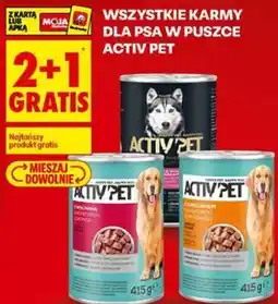 Biedronka Wszystkie karmy dla psa w puszce Activ Pet oferta