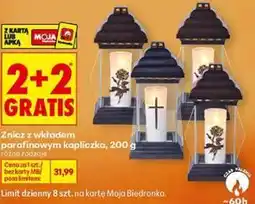 Biedronka Znicz z wkładem parafinowym kapliczka oferta
