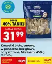Biedronka Krewetki białe, surowe, w pancerzu, bez głowy, oczyszczone, Marinero oferta