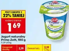 Biedronka Jogurt naturalny Primo Zott oferta