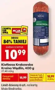 Biedronka Kiełbasa Krakowska Kraina Wędlin oferta
