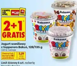 Biedronka Jogurt waniliowy z topperem Bakuś, 128/135 g oferta