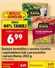 Biedronka Świeże tortellini z serem ricotta i szpinakiem lub z prosciutto i serem Rana oferta