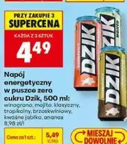 Biedronka Napój energetyczny w puszce zero cukru Dzik oferta