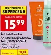 Biedronka Żel lub Pianka do stylizacji włosów Taft, 150/200 ml oferta