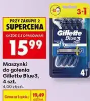 Biedronka Maszynki do golenia Gillette Blue3, 4 szt oferta