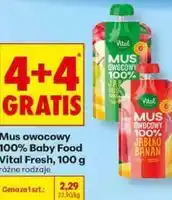 Biedronka Mus owocowy 100% Baby Food Vital Fresh oferta