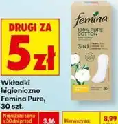 Biedronka Wkładki higieniczne Femina Pure oferta