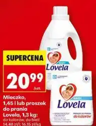 Biedronka Mleczko, 1,45 l lub proszek do prania Lovela, 1,3 kg oferta