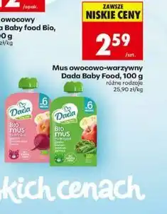 Biedronka Mus owocowo-warzywny Dada Baby Food oferta