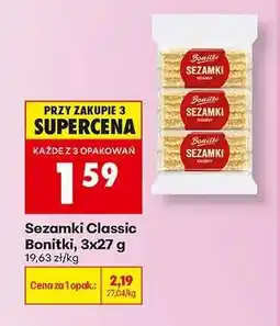 Biedronka Sezamki Classic Bonitki 3x27 g oferta