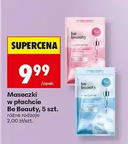 Biedronka Maseczki w płachcie Be Beauty, 5 szt oferta