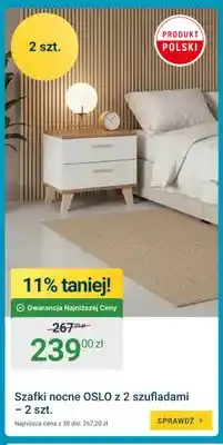 Szafki nocne Oslo z 2 szufladami 2-pak