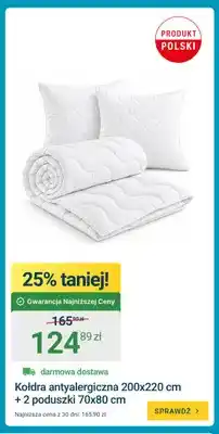 ERLI Kołdra antyalergiczna 200x220 cm + 2 poduszki 70x80 oferta