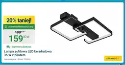 ERLI Lampa sufitowa LED kwadratowa z pilotem oferta