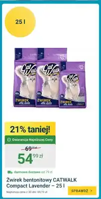 ERLI Żwirek bentonitowy Catwalk Compact Lavender oferta