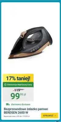 ERLI Bezprzewodowe żelazko parowe Berdsen oferta
