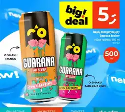 Dealz Napój energetyzujący Guarana Brainer o smaku mango oferta