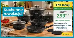 ERLI Zestaw garnków marmurowych Zilner 17 elementów oferta