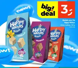 Dealz Wafelki mini Flis Happy Wafers Cocoa oferta