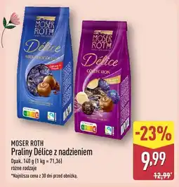ALDI Praliny Délice z nadzieniem Collection Moser Roth oferta