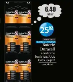 Specjał Baterie Duracell alkaliczne basic AA/AAA oferta