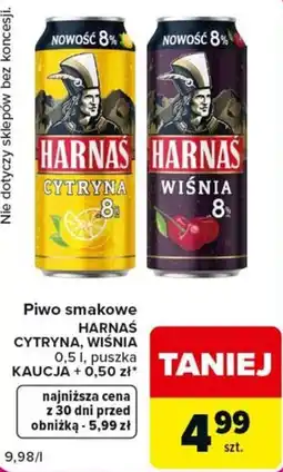 Carrefour Piwo smakowe Harnaś Cytryna, Wiśnia oferta