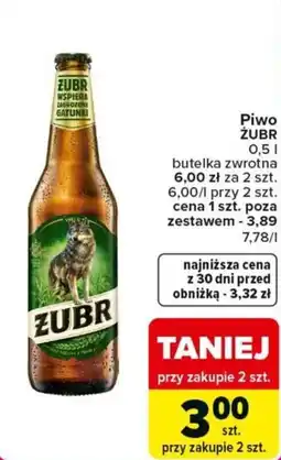 Carrefour Piwo ŻUBR oferta