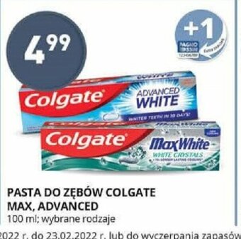 Stokrotka Pasta do zębów Colgate Max, Advanced 100ml oferta