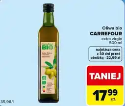 Carrefour Oliwa bio CARREFOUR extra virgin oferta