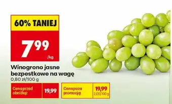 Biedronka Winogrono jasne bezpestkowe oferta
