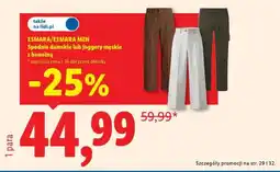 Lidl ESMARA/ESMARA MEN Spodnie damskie lub joggery męskie z bawełną oferta