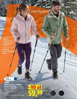 Lidl CRIVIT Kurtka termiczna softshell damska lub meska oferta