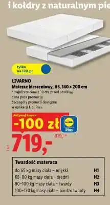 Lidl LIVARNO Materac kieszeniowy, H3, 140 x 200 cm oferta
