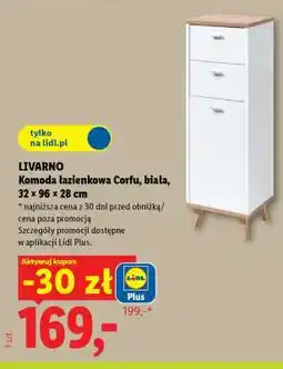 Lidl LIVARNO Komoda łazienkowa Corfu, biała, 32 x 96 x 28 cm oferta