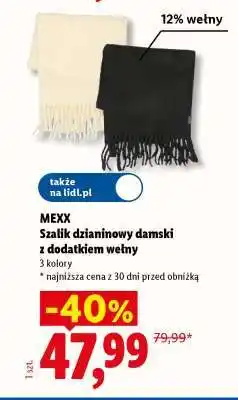 Lidl MEXX Szalik dzianinowy damski z dodatkiem wełny oferta
