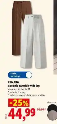 Lidl ESMARA Spodnie damskie wide leg oferta