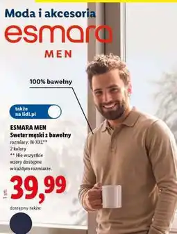 Lidl ESMARA MEN Sweter męski z bawełny oferta