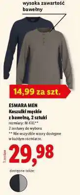 Lidl ESMARA MEN Koszulki męskie z bawełną, 2 sztuki oferta
