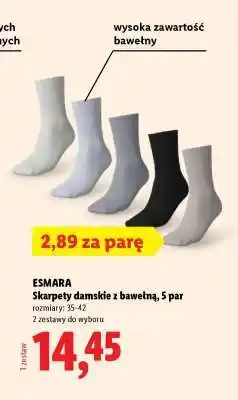 Lidl ESMARA Skarpety damskie z bawełną, 5 par oferta