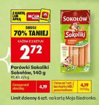 Parówki Sokoliki Sokołów, 140 g