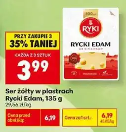 Biedronka Ser żółty w plastrach Rycki Edam, 135 g oferta