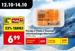 Biedronka Porcje z fileta z łososia atlantyckiego Marinero oferta