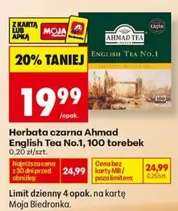 Biedronka Herbata czarna Ahmad English Tea No.1 oferta
