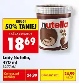 Biedronka Lody Nutella oferta