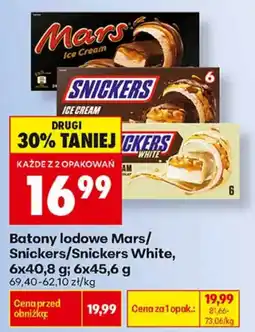 Biedronka Batony lodowe Snickers White oferta
