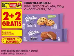 Biedronka Ciastka Milka: Pieguski z czekoladą, Choco Wafer oferta