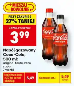 Biedronka Napój gazowany Coca-Cola, zero sugar oferta